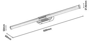 Rabalux 75095-LED Koup osvětlení zrcadla TENEBRA 8W/230V IP44 60 cm lesklý chrom