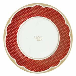 18ti dílná jídelní sada talířů GOLDEN EYE RED BRANDANI (barva - červená, zlatá)