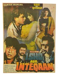 Antik indický filmový plakát Bollywood, cca 92x70cm