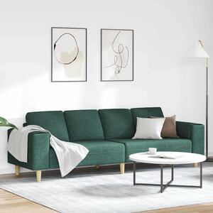 VidaXL Pohovka do obývacího pokoje 250 x 77 x 76 cm Polyester [3335089] Barva: Tmavě zelená