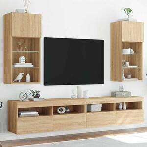 VidaXL TV skříňky s LED osvětlením 2 ks 40,5 x 30 x 90 cm [837048] Barva: dub sonoma