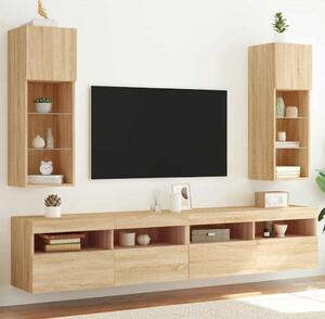 VidaXL TV skříňky s LED osvětlením 2 ks 30,5 x 30 x 90 cm [837008] Barva: dub sonoma