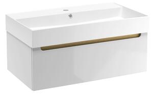 Koupelnová skříňka s umyvadlem Naturel Stilla 80x30x45 cm bílá STILLAD08005U2