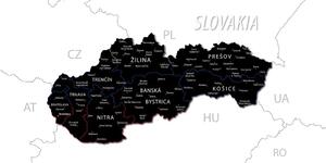 Obraz moderní mapa Slovenska