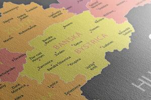 Obraz na korku pastelová mapa Slovenska