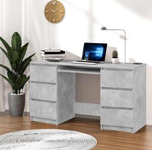 VidaXL Psací stůl 140 x 50 x 77 cm kompozitní dřevo [800816] Barva: Betonová šedá