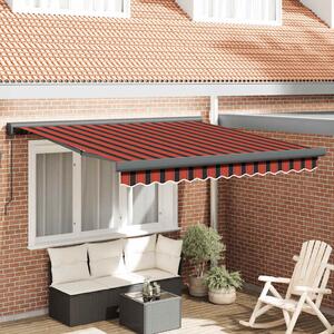 VidaXL Kazetová markýza s ručním ovládáním 400 x 300 cm [3052671] Barva: oranžová a hnědá (antracitový rám)
