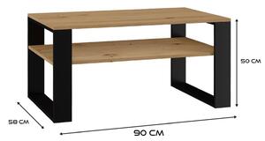 Moderní konferenční stolek 1P dub artisan/černý