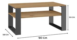 Moderní konferenční stolek 1P dub artisan/antracit