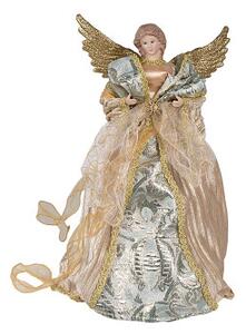 Dekorativní figurka anděla ve stříbrných šatech Clayre & Eef 65218