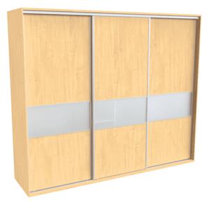 Šatní skříň FLEXI 3 s dělenými dveřmi Matelux Varianta barvy: Javor, Šířka: 240 cm, Výška: 220 cm