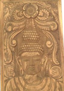 Vyřezávaný panel Buddha, antik, 36x3x163cm