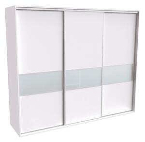 Šatní skříň FLEXI 3 s dělenými dveřmi Matelux Varianta barvy: Bílá, Šířka: 240 cm, Výška: 220 cm