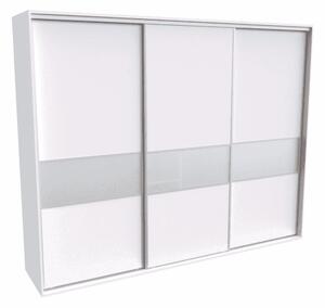 Šatní skříň FLEXI 3 s dělenými dveřmi Matelux Varianta barvy: Bílá, Šířka: 300 cm, Výška: 240 cm