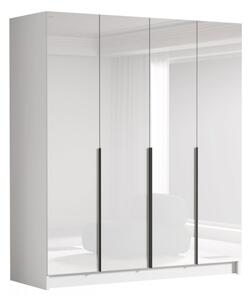 Šatní skříň Sozilo I Gloss, Barva: bílá / lesk bílý + černá 5903211422669