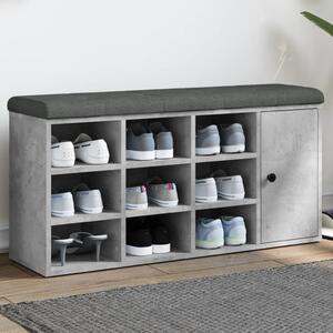 VidaXL Lavice s botníkem 102x32x50 cm Engineered Wood [835091] Barva: Betonová šedá