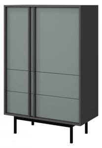 Komoda Wektus 2S2D WK05, Barva: antracit / aloe 5903211424922