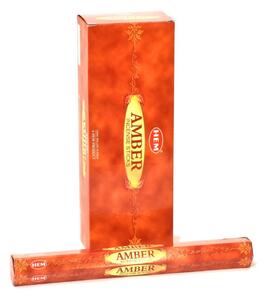 Indické vonné tyčinky Amber, HEM, 23cm, 20ks