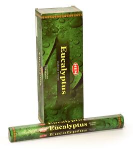 Indické vonné tyčinky Eucalyptus, HEM, 23cm, 20ks