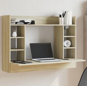 VidaXL Nástěnný psací stůl 105 x 48 x 75 cm kompozitní dřevo [847974] Barva: dub sonoma