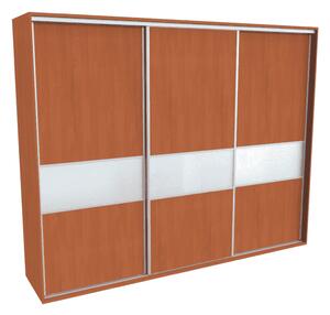 Šatní skříň FLEXI 3 s dělenými dveřmi Matelux Varianta barvy: Olše, Šířka: 300 cm, Výška: 220 cm