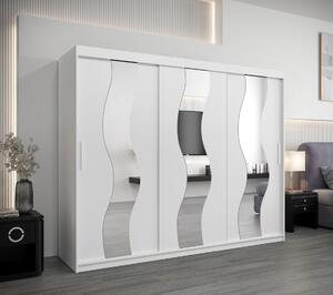 Skříň s posuvnými dveřmi HEDVIKA - šířka 250 cm, bílá