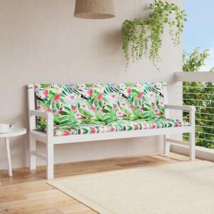 VidaXL Poduška na zahradní lavici 150x(50+50)x7 cm látka oxford [361711] Barva: Vícebarevný
