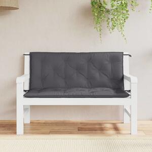 VidaXL Podušky na zahradní lavici 2 ks 120x50x7cm látka oxford [361681] Barva: antracitová