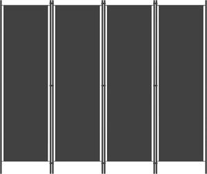 VidaXL 4dílný paraván 200 x 180 cm [42039194] Barva: Černá