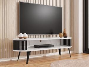 TV stolek Mozimo, Barva: černá / bílý mramor Mirjan24 5903211392306