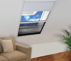 VidaXL Plisovaná okenní síť proti hmyzu 160 x 80 cm se zastíněním [148685] Barva: Bílá