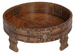 Kulatý stolek z teakového dřeva, 72x72x28cm