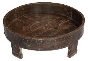 Kulatý stolek z teakového dřeva, 72x72x25cm (8T)