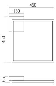 Smarter Nástěnné/Stropní LED svítidlo Klee, š.45cm Barva: Bílá