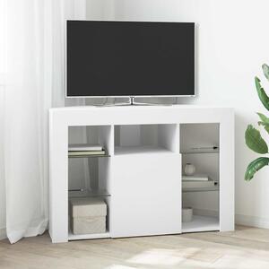 VidaXL Rohový LED TV stojan 100x40x68cm Kompozitní dřevo [889794] Barva: Bílá