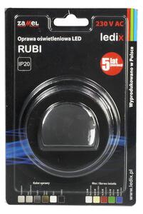 Zamel 09-221-62 svítidlo LED pod omítku LEDIX RUBI 230V AC, černé, teplá bílá, IP20
