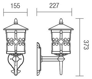 Smarter Venkovní nástěnná lampa Tirol, v.37,3cm, up/down