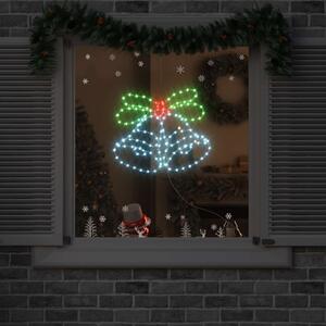 VidaXL Vánoční zvon 144 LED Vícebarevný 57 x 47,5 cm PVC [42018957]