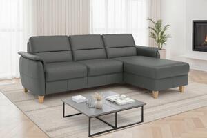 ROHOVÁ SEDAČKA, kůže, antracitová Sit & More - Sedací soupravy, Online Only