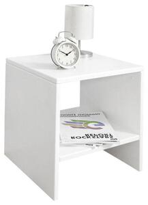 NOČNÍ STOLEK K POSTELI, buk, bílá, 40/40/40 cm MID.YOU - Online Only noční stolky, Online Only