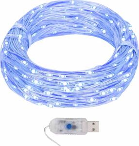 VidaXL Světelný řetěz s mikro LED 40 m 400 LED 8 funkcí [328849] Barva: Modrá