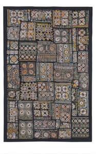 Unikátní tapiserie z Rajastanu, barevná, ruční vyšívání, 143x94cm (0B)