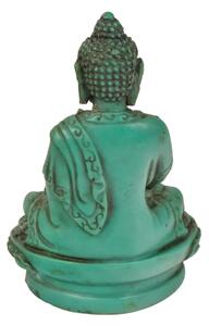 Buddha Amithába, tyrkysový, pryskyřice, 9cm