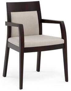 Dřevěná jídelní židle Lilly (také s područkami) Potah: Látka, Varianta: Klasická židle s područkami