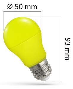 Barevná LED žárovka E27 4,9W žlutá
