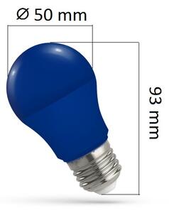 Barevná LED žárovka E27 4,9W modrá