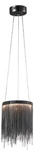 LED Lustr na lanku CASCATA BLACK LED/18W/230V