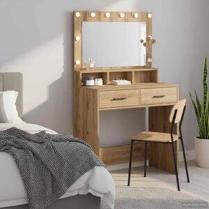 VidaXL Kosmetický stůl 79 x 41 x 135 cm Kompozitní dřevo [865090] Barva: dub artisan