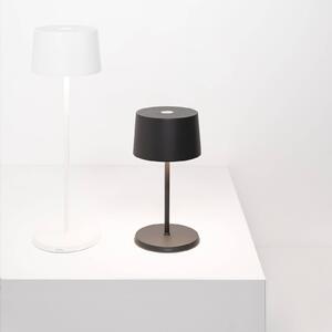 Zafferano Olivia mini 3K dobíjecí stolní lampa šedá