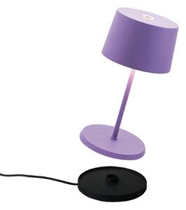 Zafferano Olivia mini 3K dobíjecí stolní lampa fialová